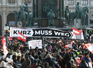 21.01.17 Protesta anticovid, Vienna, piazza Maria Teresa